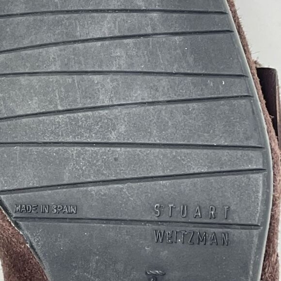 Stuart Weitzman Brown Suede Kitten Heel Pumps, size 8N - Picture 9 of 11